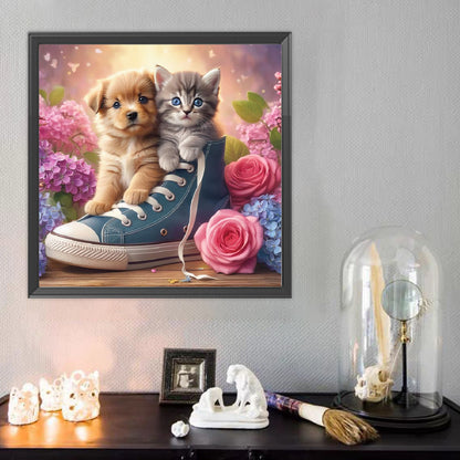 Canvas Shoes For Cats And Dogs - Full Round Drill Diamond Painting 40*40CM