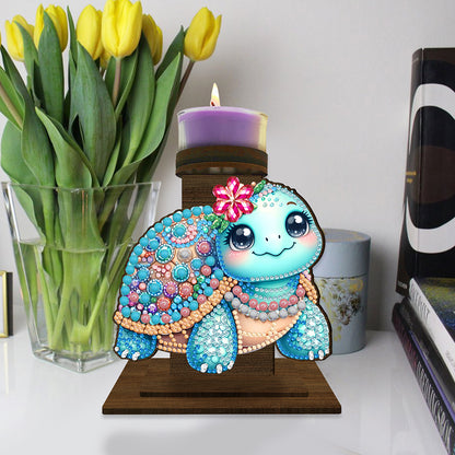 Sea Turtle Diamond Painting Desktop Candle Holder Gifts for Family Friends