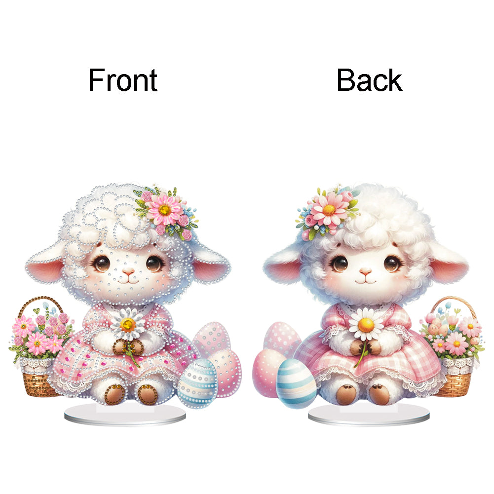 Acrylic Special Shape Easter Sheep 5D DIY Diamond Painting Desktop Ornaments