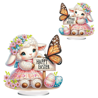 Acrylic Special Shape Easter Sheep 5D DIY Diamond Painting Desktop Ornaments