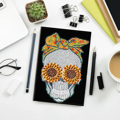 Special Shaped Skull Diamond Painting Journal Notebook for Students Adults