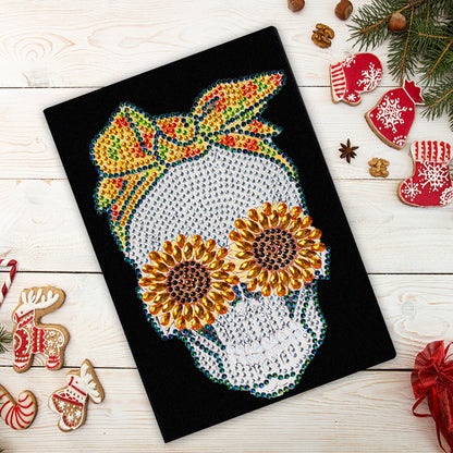 Special Shaped Skull Diamond Painting Journal Notebook for Students Adults