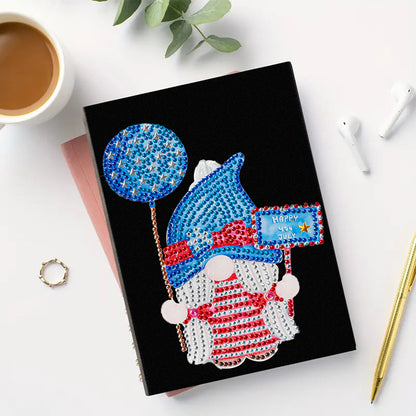 Special Shaped Gnome Diamond Painting Journal Notebook for Students Adults