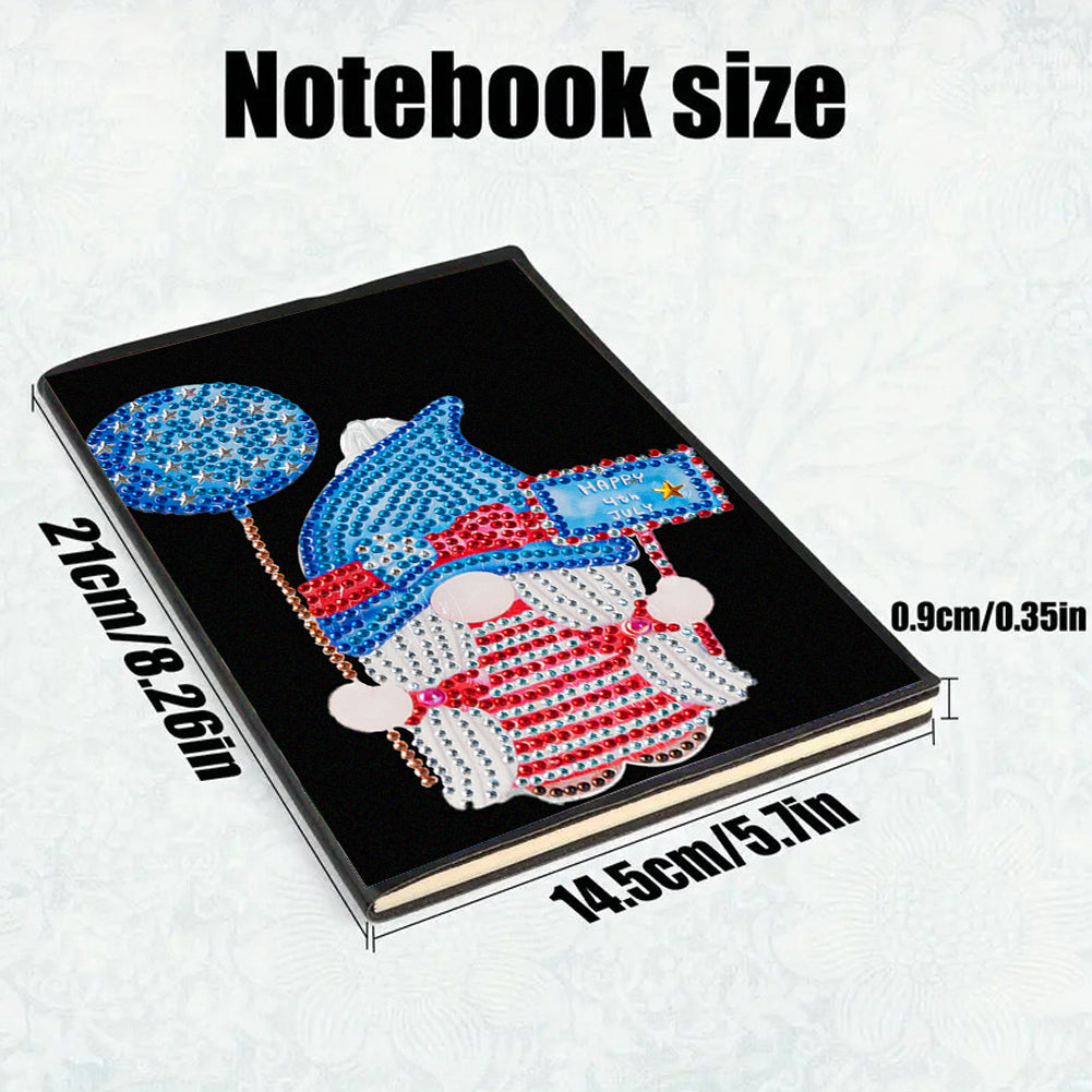 Special Shaped Gnome Diamond Painting Journal Notebook for Students Adults