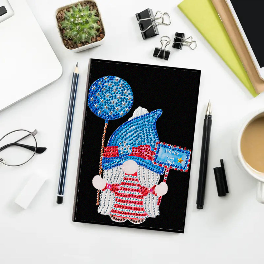 Special Shaped Gnome Diamond Painting Journal Notebook for Students Adults