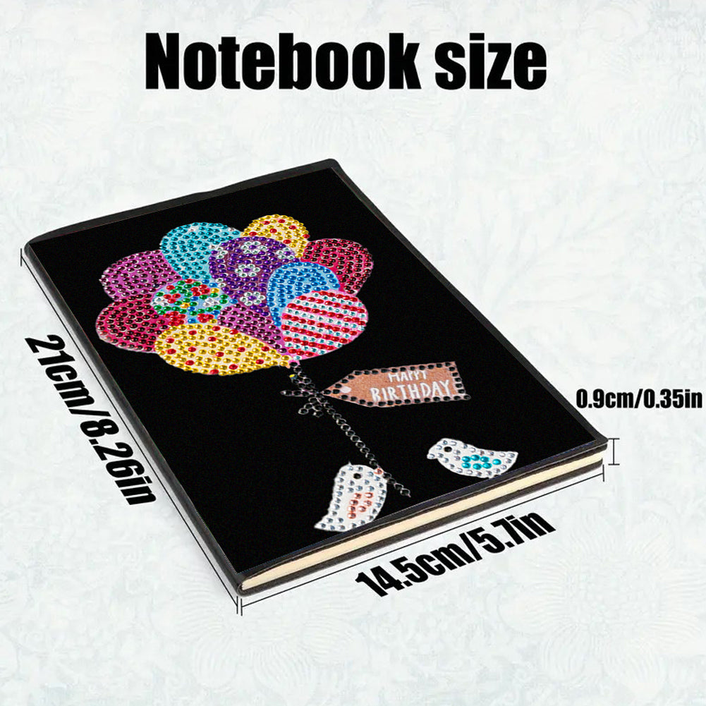 Special Shaped Balloon Diamond Painting Journal Notebook for Students Adults