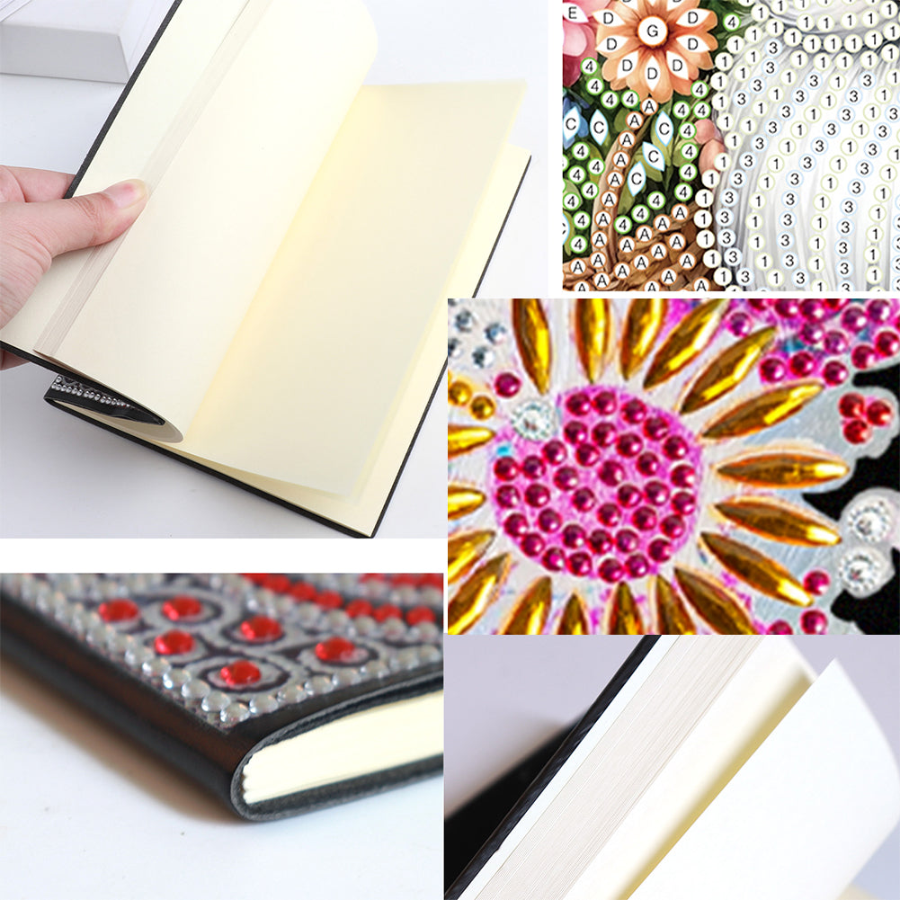 Special Shaped Flower Diamond Painting Journal Notebook for Students Adults