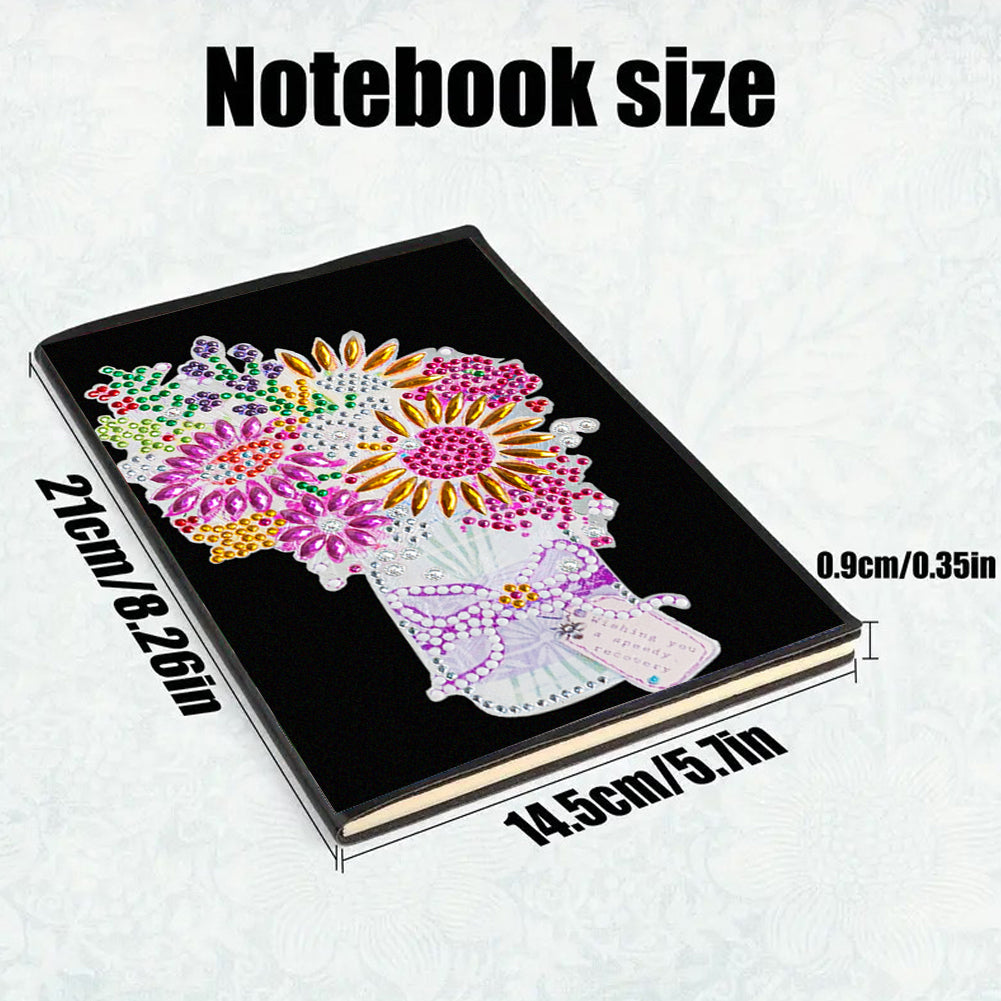 Special Shaped Flower Diamond Painting Journal Notebook for Students Adults