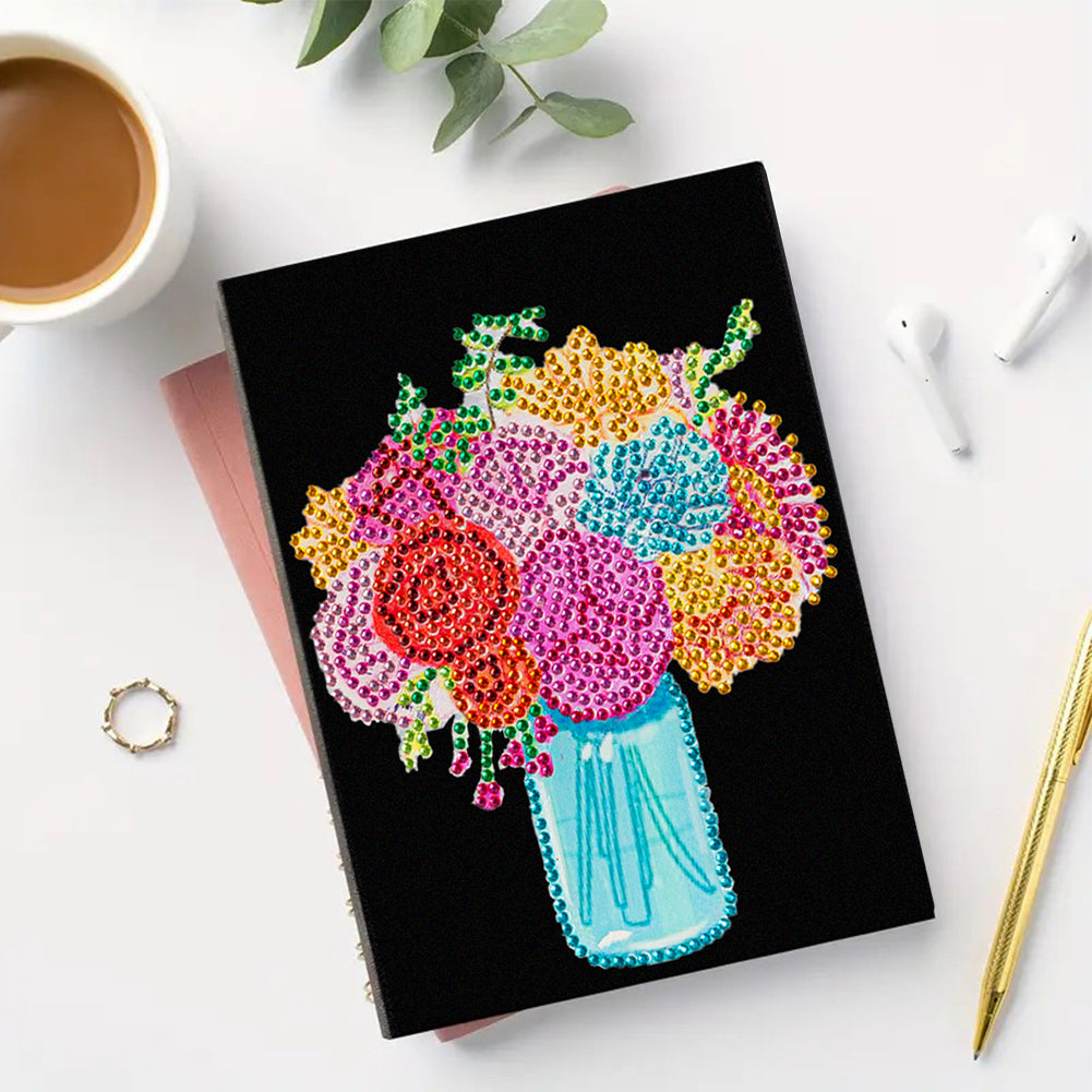 Special Shaped Flower Diamond Painting Journal Notebook for Students Adults