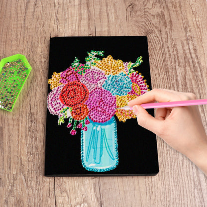 Special Shaped Flower Diamond Painting Journal Notebook for Students Adults