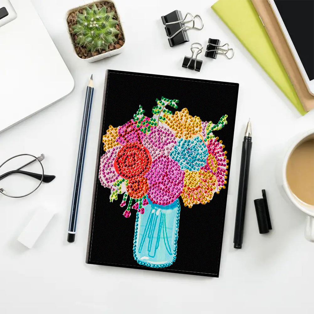 Special Shaped Flower Diamond Painting Journal Notebook for Students Adults