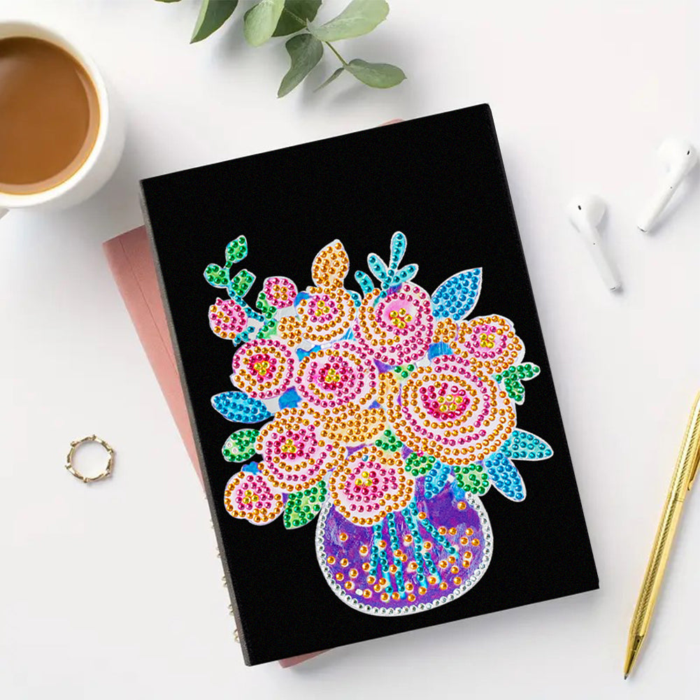 Special Shaped Flower Diamond Painting Journal Notebook for Students Adults