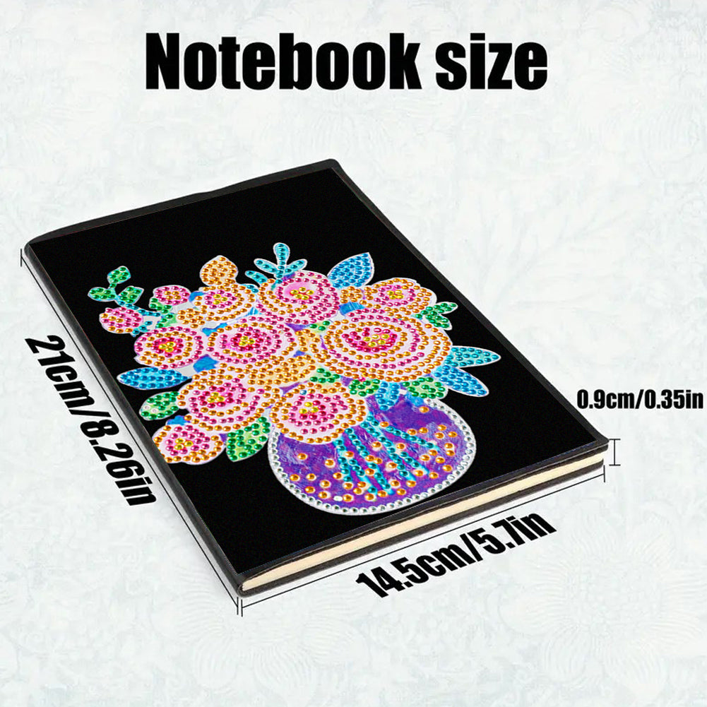 Special Shaped Flower Diamond Painting Journal Notebook for Students Adults