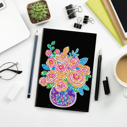 Special Shaped Flower Diamond Painting Journal Notebook for Students Adults