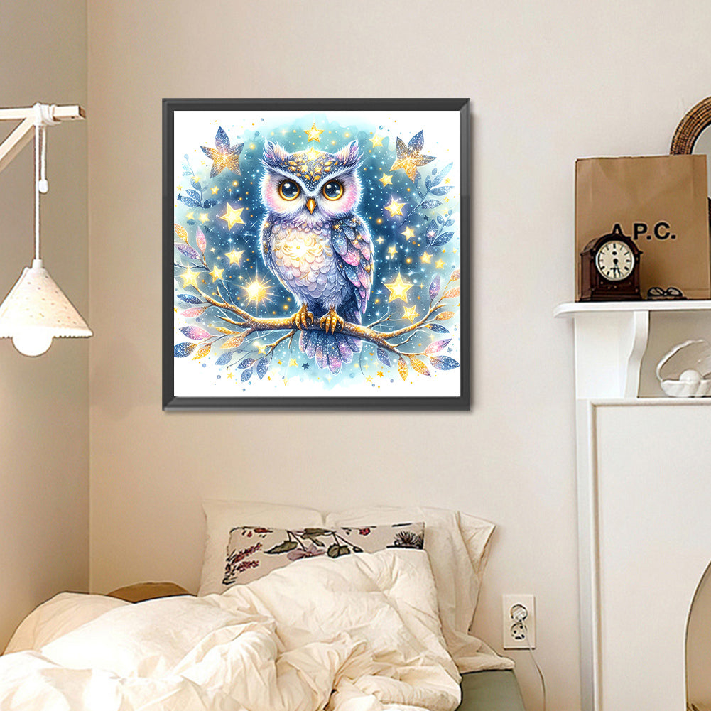 Owl - Full Round Drill Diamond Painting 30*30CM