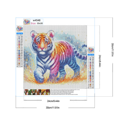 Tiger - Full Round Drill Diamond Painting 30*30CM