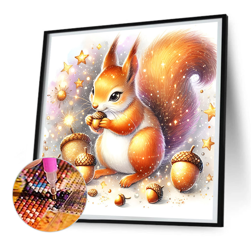 Squirrel - Full Round Drill Diamond Painting 30*30CM