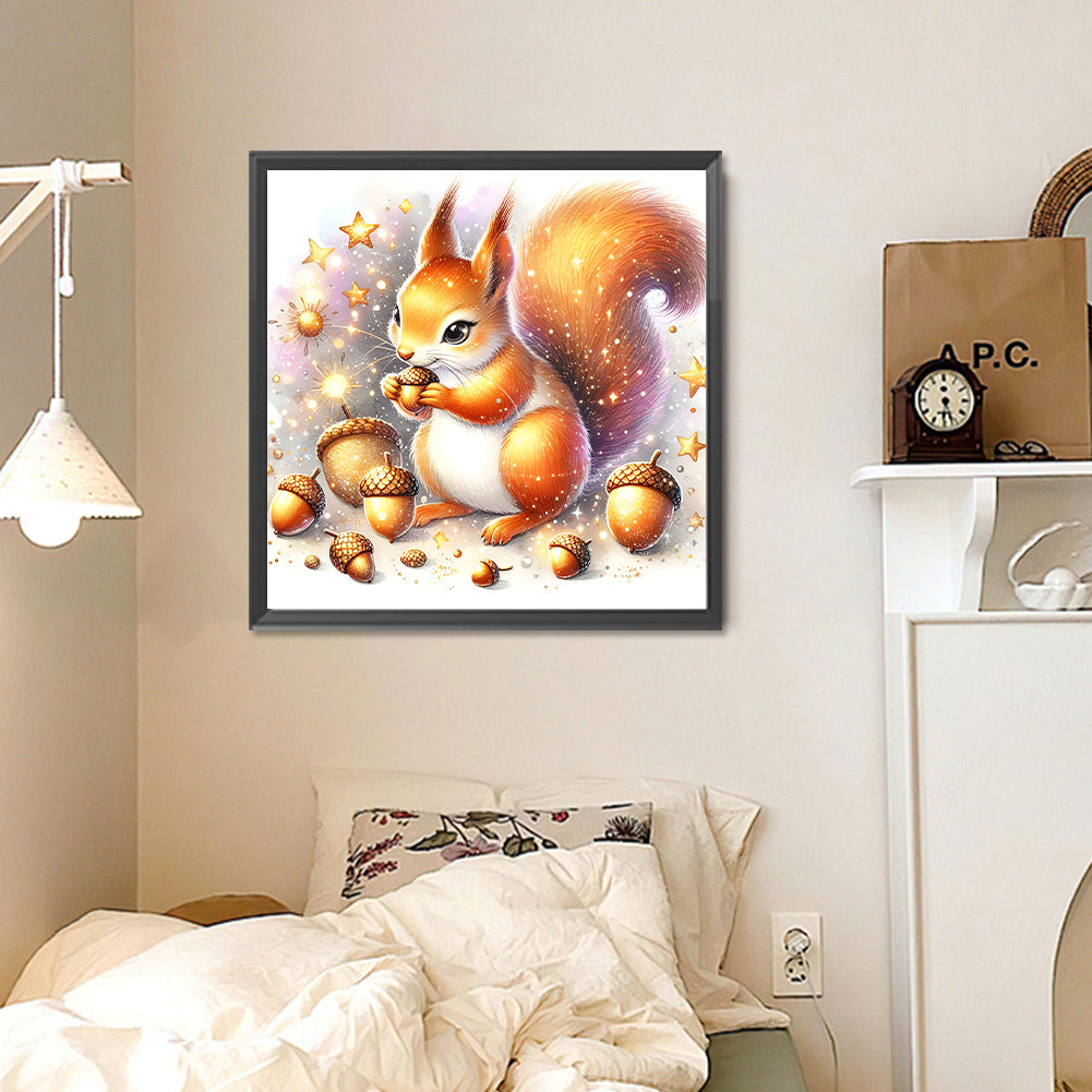 Squirrel - Full Round Drill Diamond Painting 30*30CM