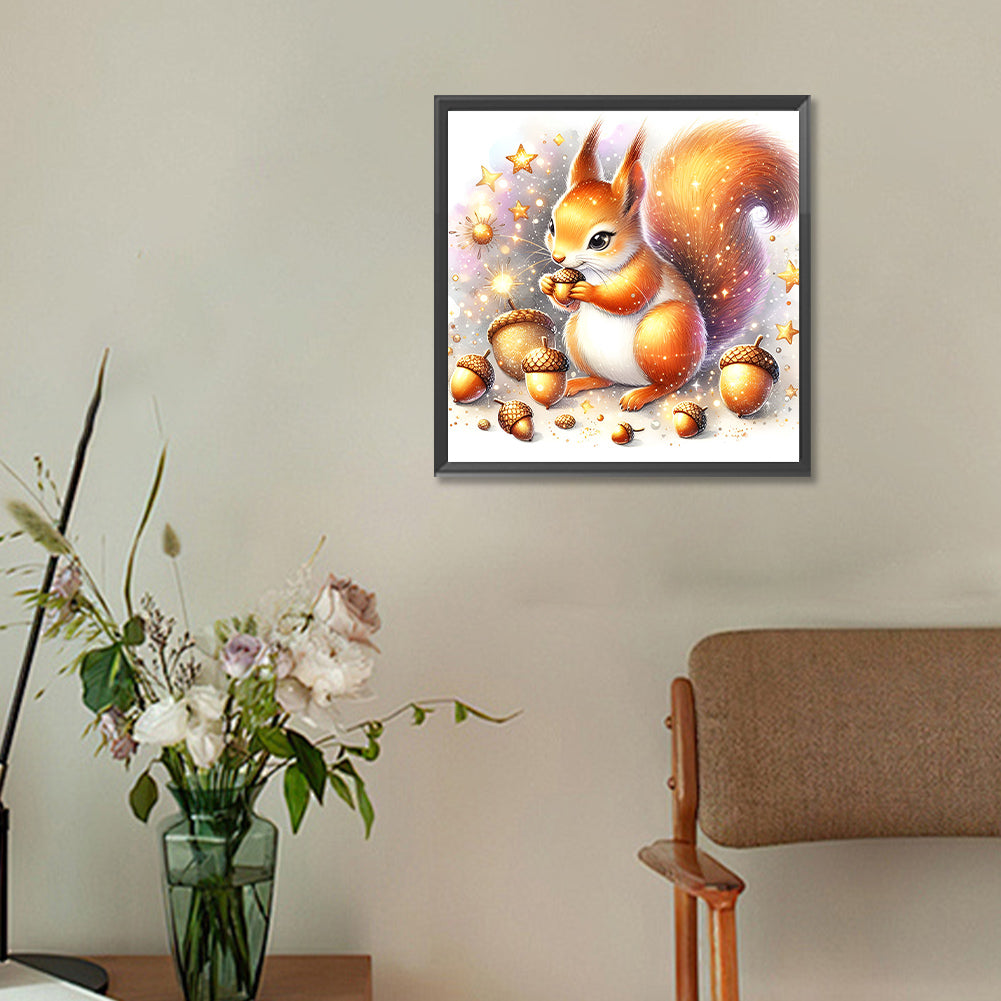 Squirrel - Full Round Drill Diamond Painting 30*30CM