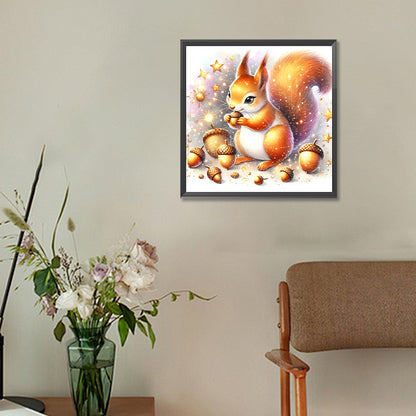 Squirrel - Full Round Drill Diamond Painting 30*30CM