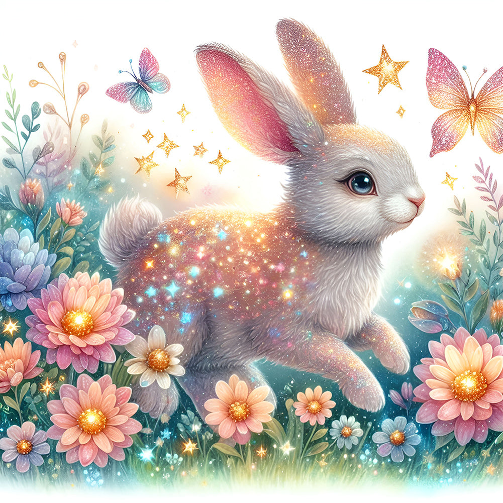 Rabbit - Full Round Drill Diamond Painting 30*30CM