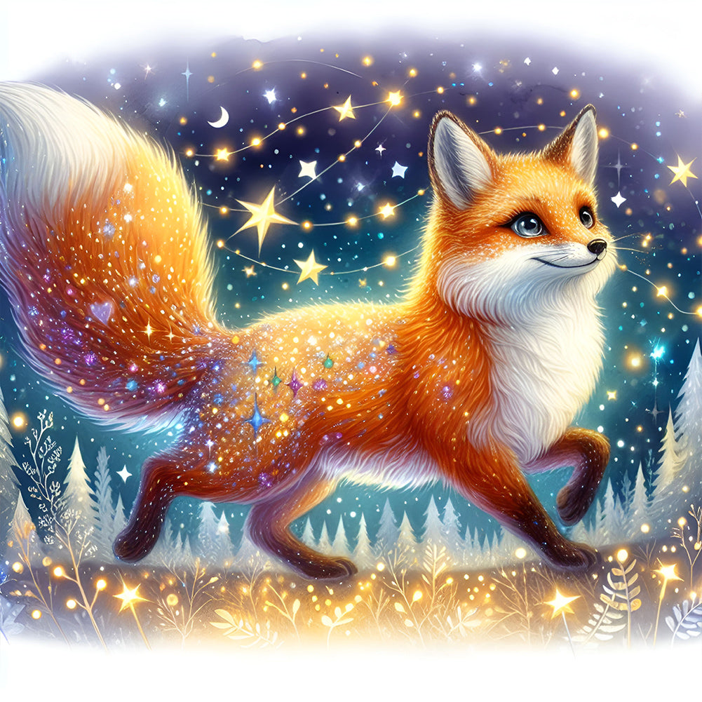 Fox - Full Round Drill Diamond Painting 30*30CM