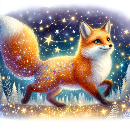 Fox - Full Round Drill Diamond Painting 30*30CM