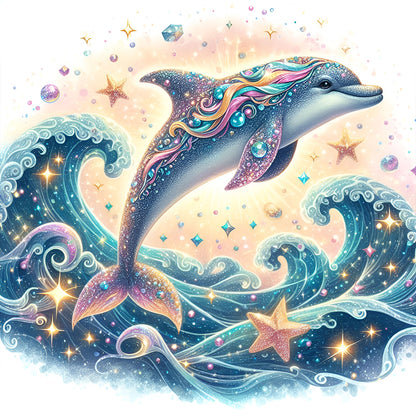 Dolphin - Full Round Drill Diamond Painting 30*30CM