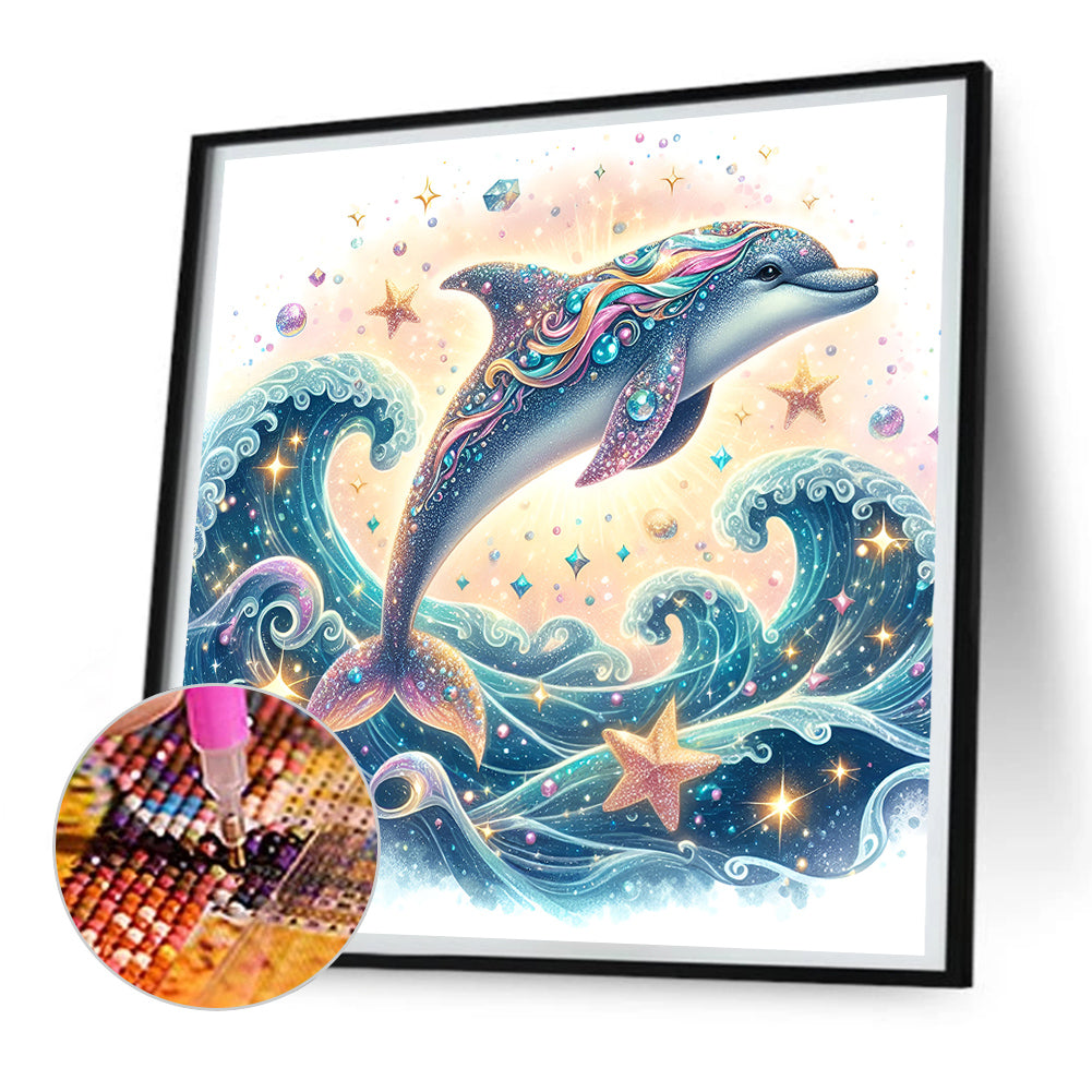 Dolphin - Full Round Drill Diamond Painting 30*30CM