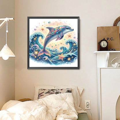 Dolphin - Full Round Drill Diamond Painting 30*30CM