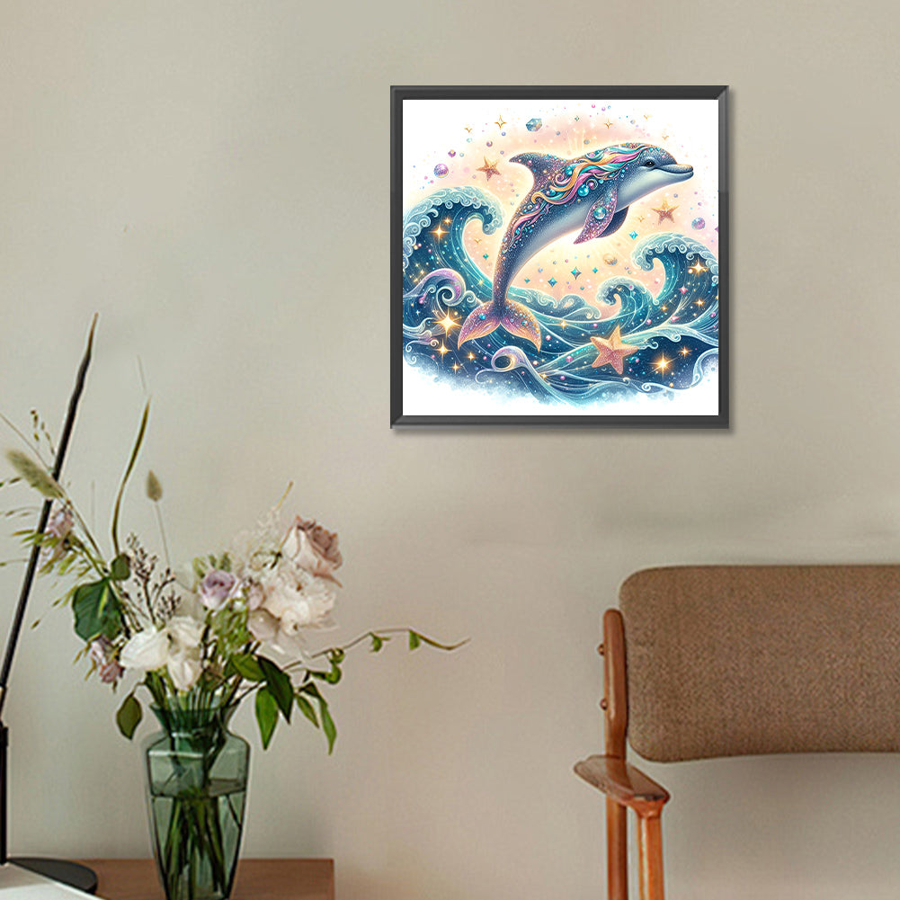 Dolphin - Full Round Drill Diamond Painting 30*30CM