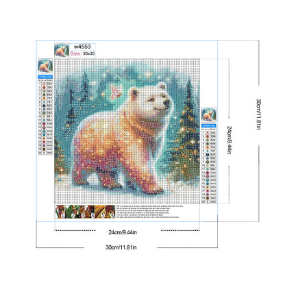 Polar Bear - Full Round Drill Diamond Painting 30*30CM