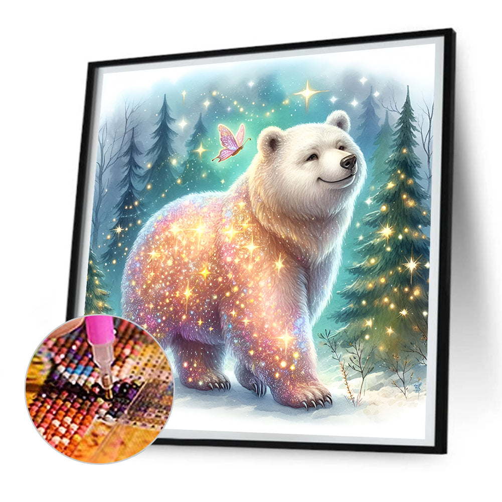 Polar Bear - Full Round Drill Diamond Painting 30*30CM