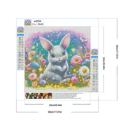 Rabbit - Full Round Drill Diamond Painting 30*30CM