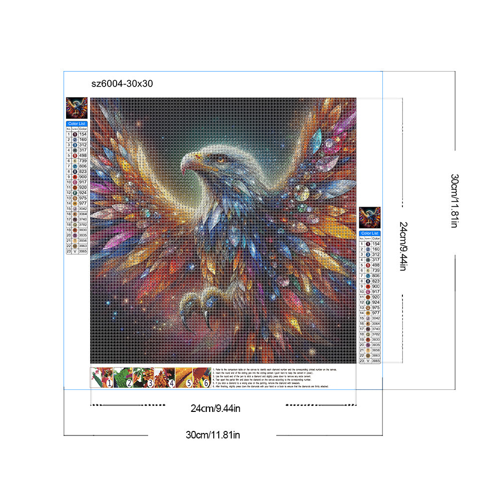 Jewel Eagle - Full Round Drill Diamond Painting 30*30CM