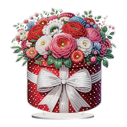 Acrylic Special Shape Bouquet Of Peonies Diamond Painting Tabletop Ornaments