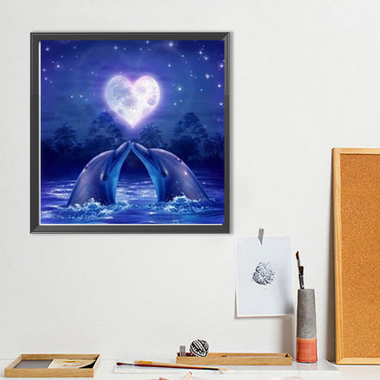 Love Dolphin - Full Round Drill Diamond Painting 40*40CM