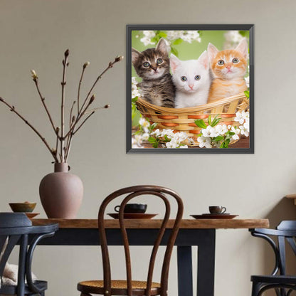 Three Cats - Full Round Drill Diamond Painting 40*40CM