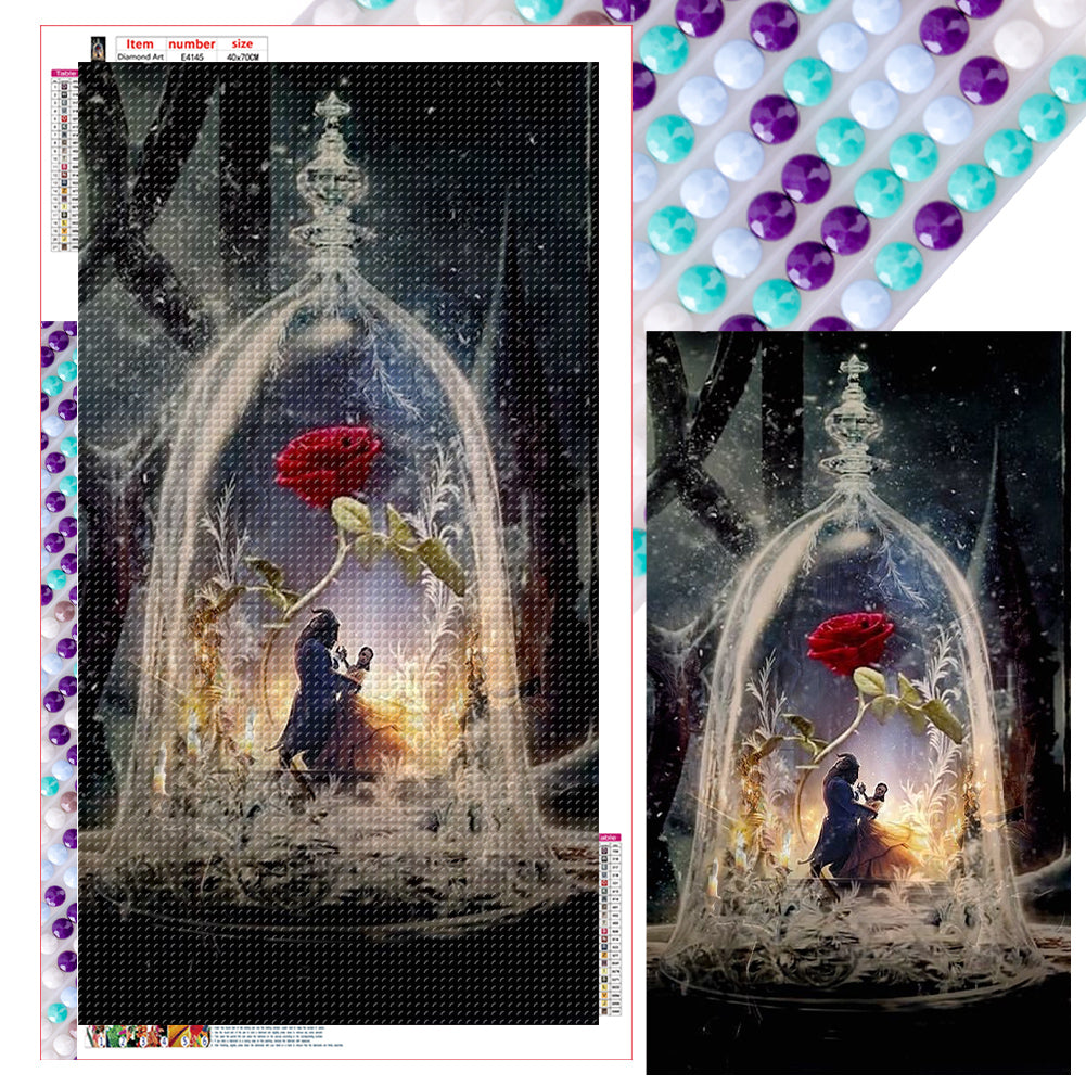 Blooming Flowers Of Love - Full Round Drill Diamond Painting 40*70CM