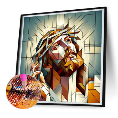 Glass Painting Jesus Thorns - Full Round Drill Diamond Painting 30*30CM