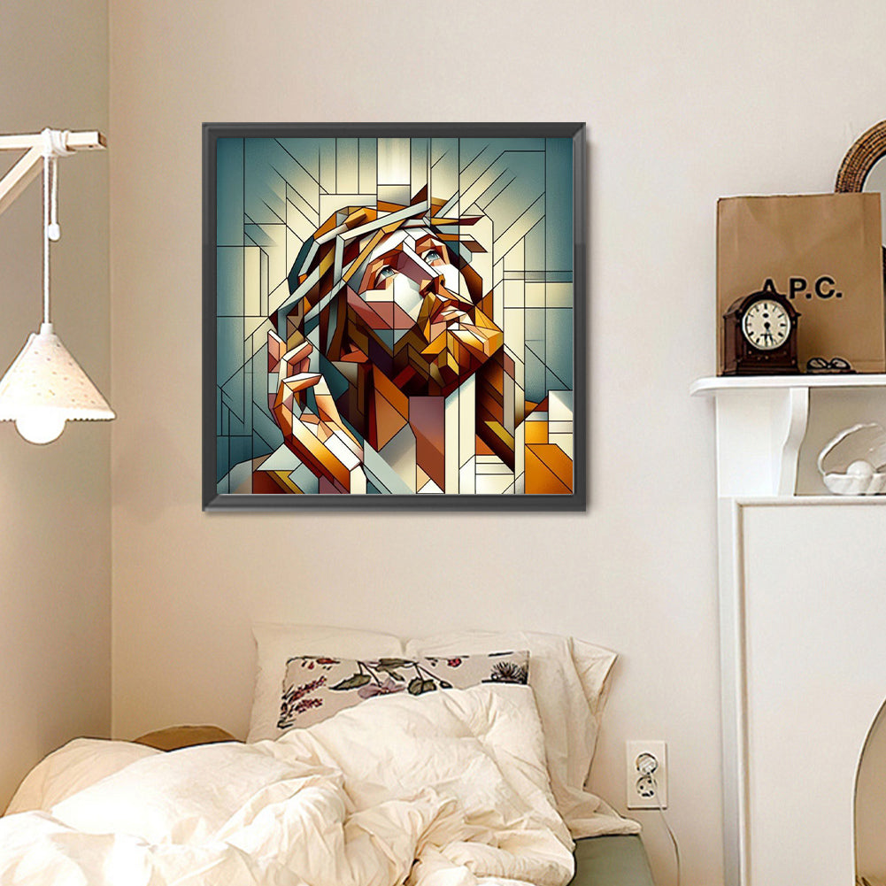 Glass Painting Jesus Thorns - Full Round Drill Diamond Painting 30*30CM