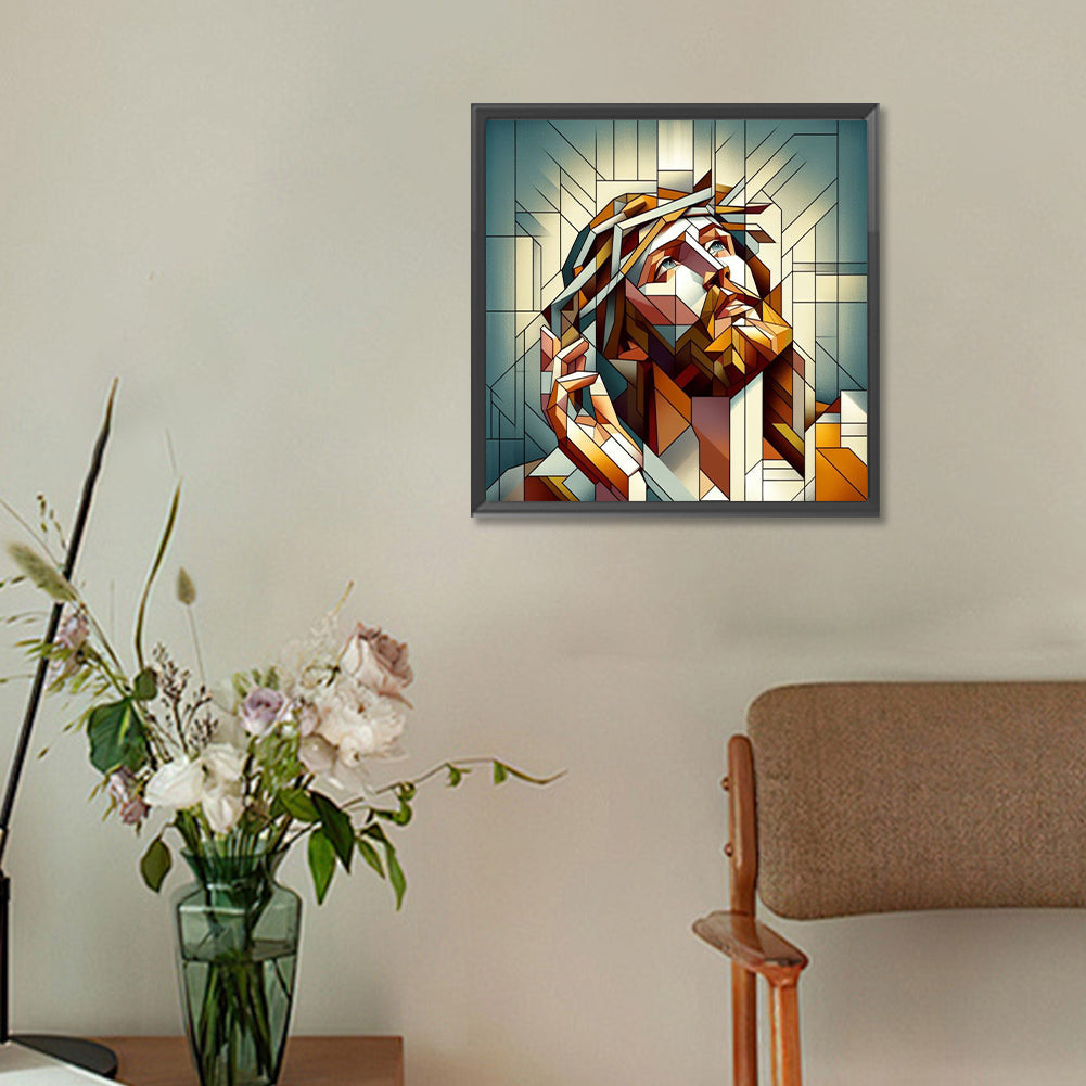 Glass Painting Jesus Thorns - Full Round Drill Diamond Painting 30*30CM