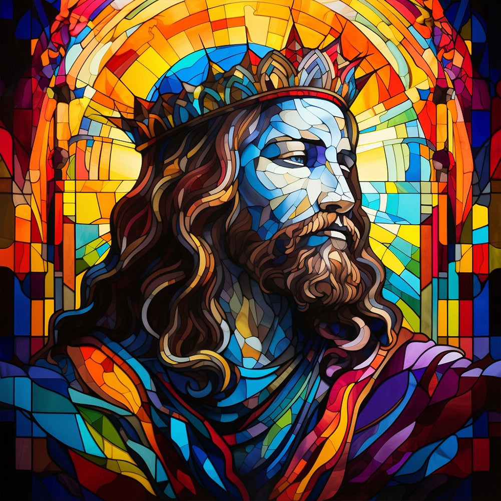 Glass Painting Jesus - Full Round Drill Diamond Painting 30*30CM