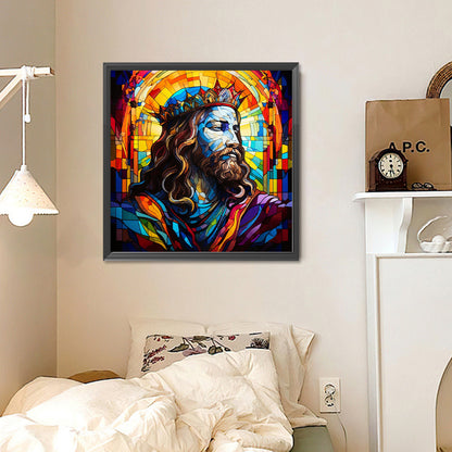 Glass Painting Jesus - Full Round Drill Diamond Painting 30*30CM