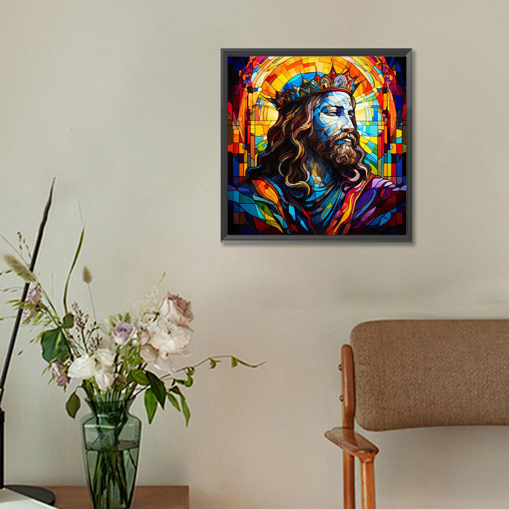 Glass Painting Jesus - Full Round Drill Diamond Painting 30*30CM