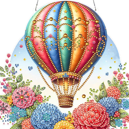 Acrylic Special Shape Hot Air Balloon 5D DIY Diamond Painting Dots Pendant