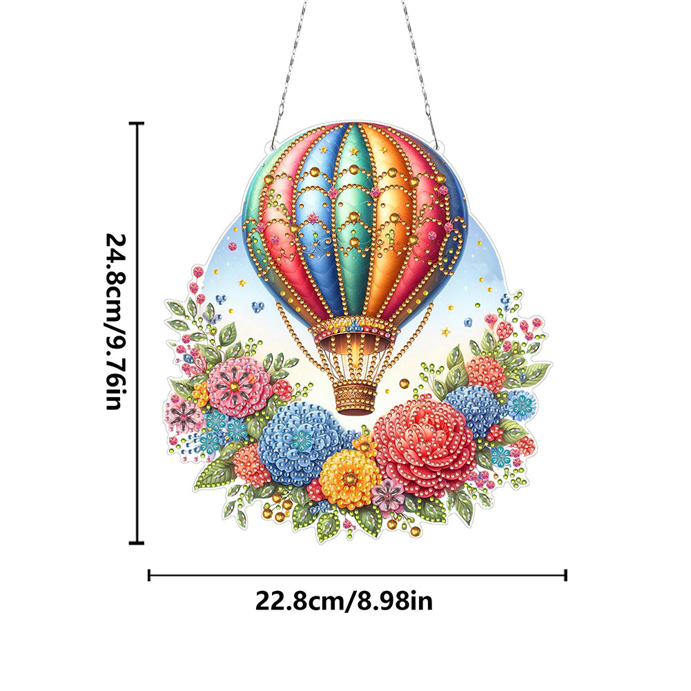 Acrylic Special Shape Hot Air Balloon 5D DIY Diamond Painting Dots Pendant