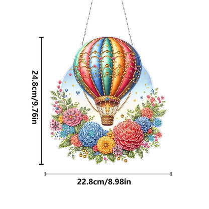 Acrylic Special Shape Hot Air Balloon 5D DIY Diamond Painting Dots Pendant