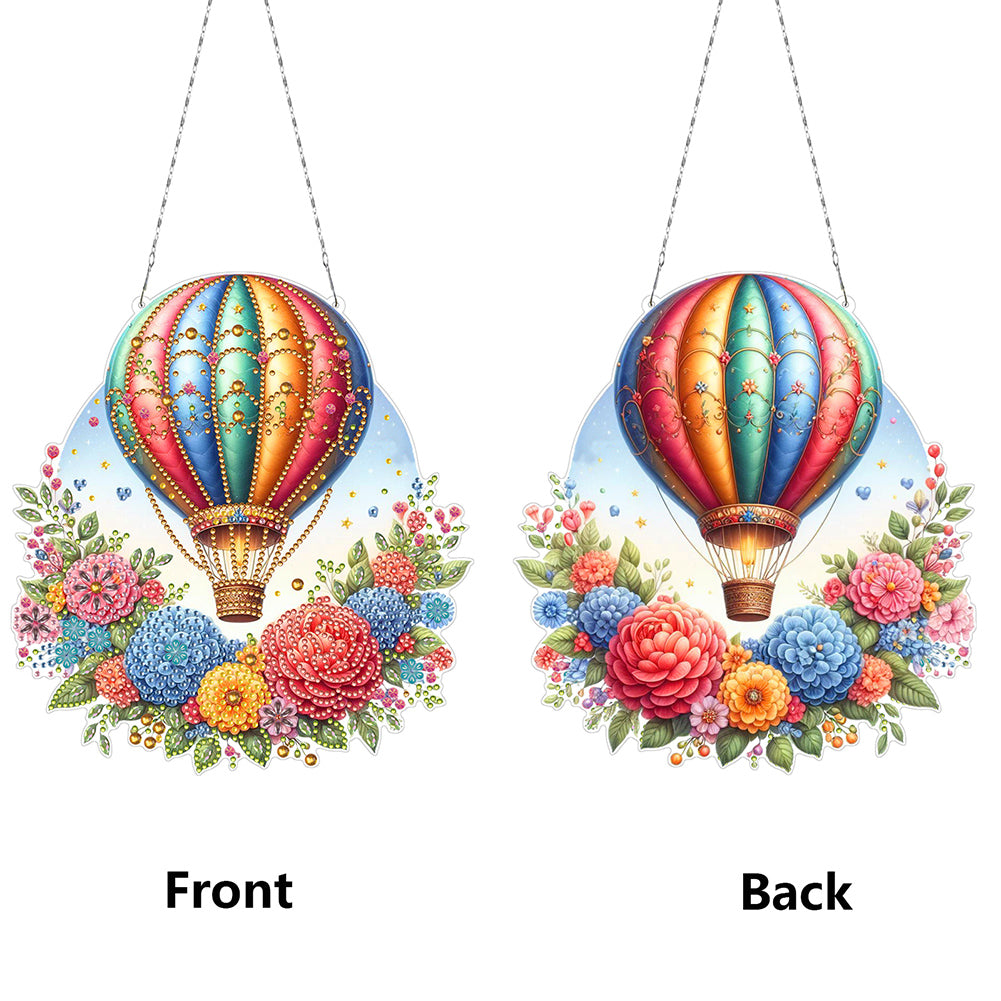 Acrylic Special Shape Hot Air Balloon 5D DIY Diamond Painting Dots Pendant