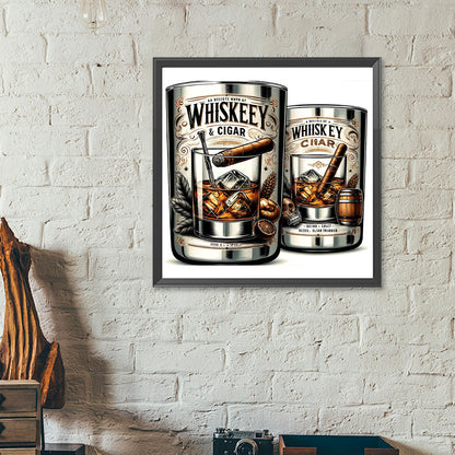 Whiskey Glass - Full Round Drill Diamond Painting 40*40CM